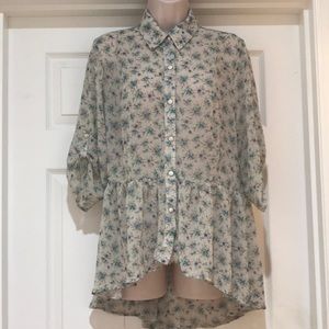 EUC Like New MNK Sheer Blouse Size XL